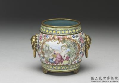 图片[2]-Painted enamel jar with European mother-and-child decoration, Qing dynasty, Qianlong reign (1736-1795)-China Archive